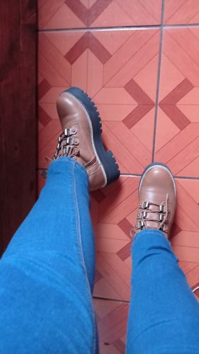 Customer photo review of BOTIN CUERO CAMEL C5816