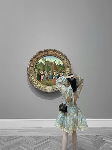 Customer photo review of Fly Me To The Moon Floral Mini Dress