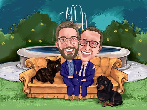 Customer photo review of Caricature dessinée à la main