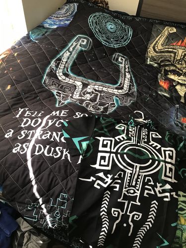 Customer photo review of The Legend of Zelda Midna Beach Shorts