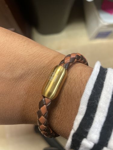 Customer photo review of Leather Single Wrap