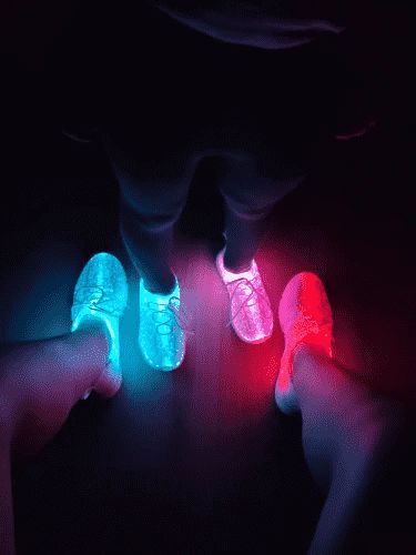 Customer photo review of Fiber Optic Shoes