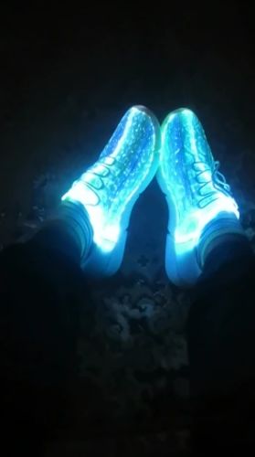Customer photo review of Fiber Optic Shoes