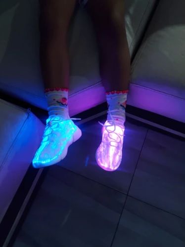 Customer photo review of Fiber Optic Shoes