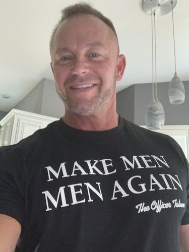 Customer photo review of Make Men Men Again Shirt
