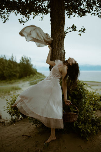 Customer photo review of Yalode Chiffon Midi Dress