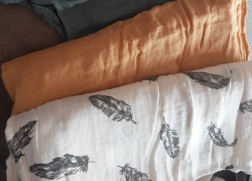 Customer photo review of Muselina Mostaza 70% Bamboo +30 % Algodón 𝗡𝗲𝗻𝗶𝗻𝗮 & 𝗖𝗼 ®️