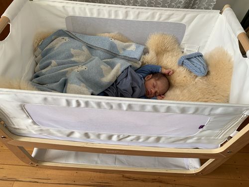 Customer photo review of Snuzpod 4 Bassinet - Natural