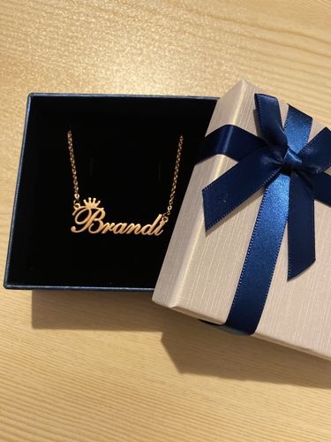 Customer photo review of Classic Cuban Link Name Necklace