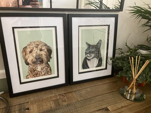 Customer photo review of Modern - Custom Pet Portrait