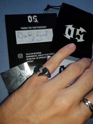 Customer photo review of Broken Heart Ring