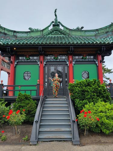 Customer photo review of Jaguar Paradise Black Animal Print Jumpsuit