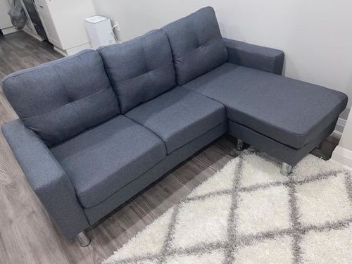 Customer photo review of Tony LHF/RHF Configurable Compact Sectional - Dark Grey