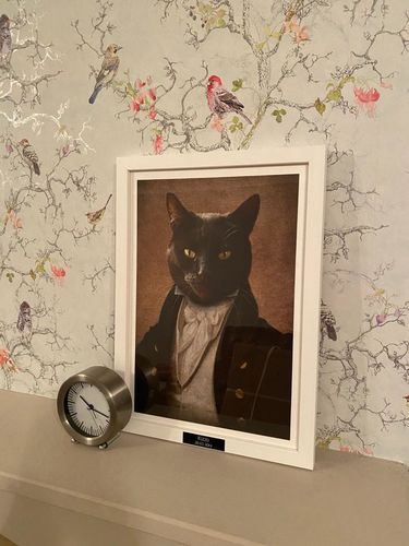 Customer photo review of The Baron - Custom Vintage Pet Portrait