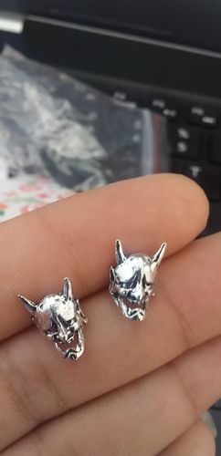 Customer photo review of Noh Hannya Mask Ear Studs