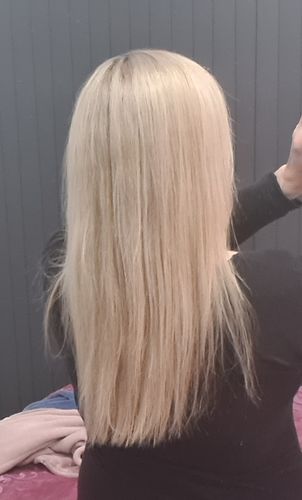 Customer photo review of Extreme Length Hair Shampoo Bundle