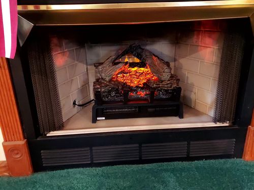 Customer photo review of Napoleon Woodland 18'' Electric Fireplace Log Insert