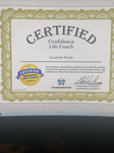 Customer photo review of Confidence Coach Certification and a Growth Mindset