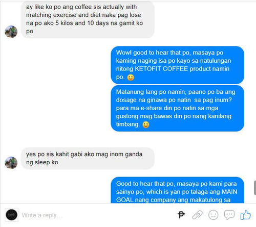 Customer photo review of KETOFIT 10 IN 1 COFFEE MIX