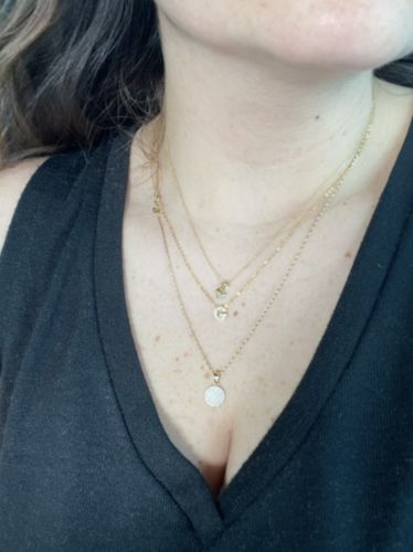 Customer photo review of Solvani™ Initial Necklace