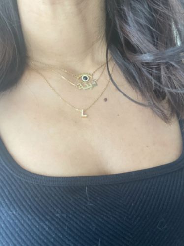 Customer photo review of Solvani™ Initial Necklace