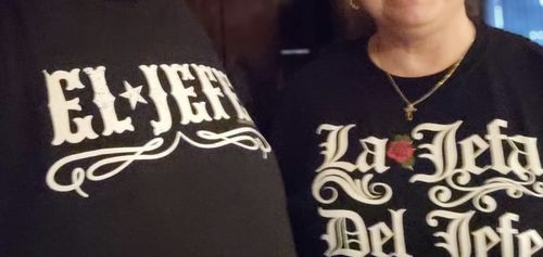 Customer photo review of La Jefa Del Jefe Chingona Unisex T-Shirt