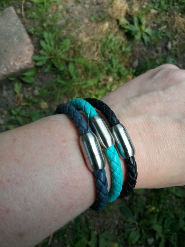Customer photo review of Leather Single Wrap
