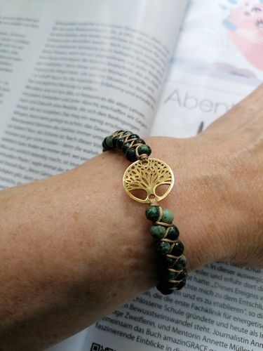 Customer photo review of LEBENSBAUM Armband aus Afrikanischen Jaspissteinen