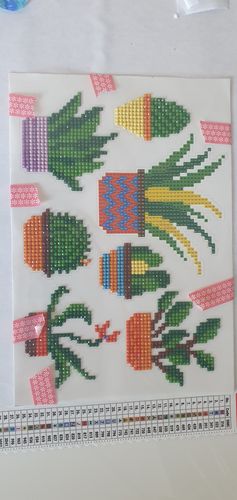 Customer photo review of Diamond Painting Sticker - Kakteen