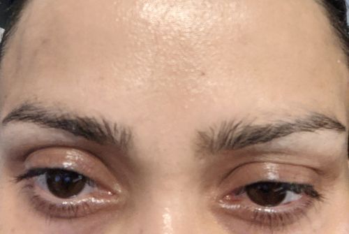 Customer photo review of Lash & Brow Enhancing Serum