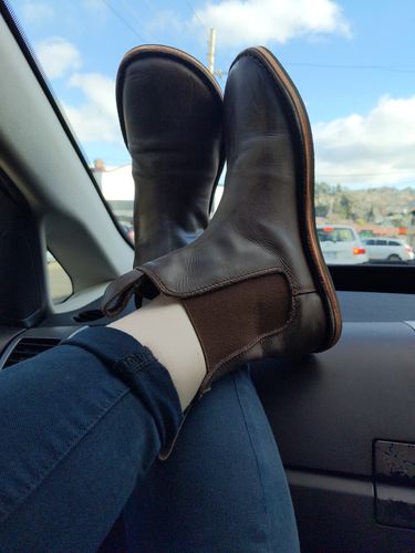 Customer photo review of Talmadge - Wax Brown (WIDE)