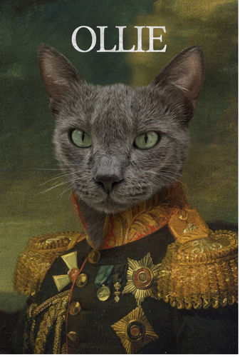 Customer photo review of The General - Custom Vintage Pet Portrait