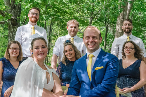 Customer photo review of Sunflower Yellow Satin Tie
