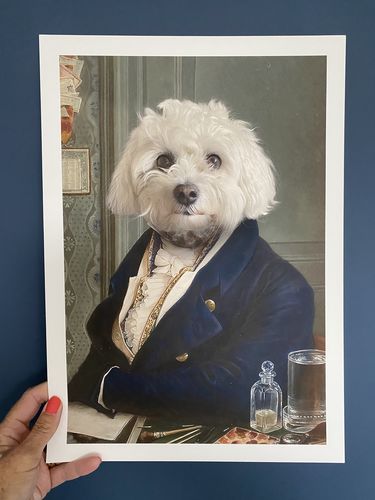 Customer photo review of The Victorian Explorer - Custom Vintage Pet Portrait