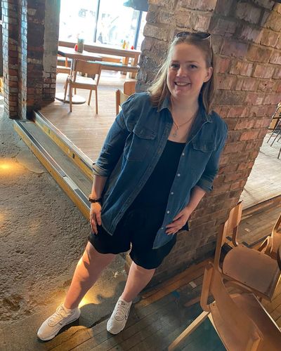 Customer photo review of Flattering Floaty Lucy Shorts - Black