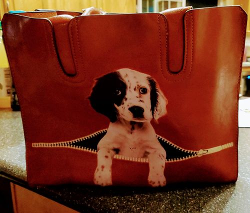 Customer photo review of Your Best Companion - English Setter Luxury Handbag V1