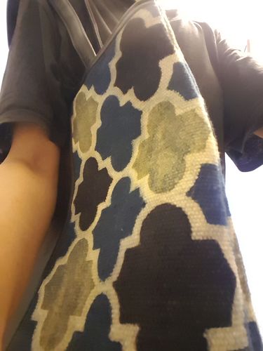 Customer photo review of Ajrakh kilim half n half Tote