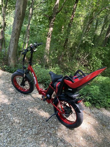 Customer photo review of VTUVIA SF20 Step Through 20 Inch Folding Fat Tire Electric Bike, 750W Motor, 48V 13AH Removable Battery-In Stock