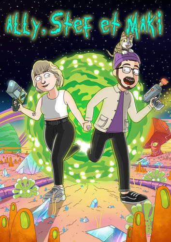 Customer photo review of Caricature cartoon dessinée à la main: En mode aventures spatiales