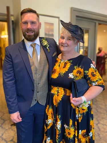 Customer photo review of Liana Navy Sunflower Dress