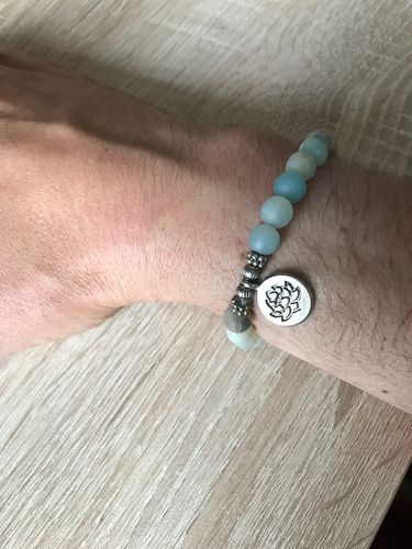 Customer photo review of Amazonit Armband OM - Buddha - Lotus - Lebensbaum