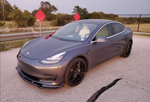 Customer photo review of Front Lip Spoiler for Tesla Model 3 - Remastered