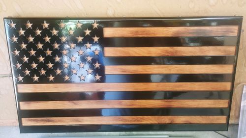Customer photo review of Metal DIY American Flag - 50 Stars Traditional
