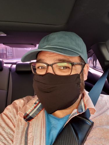 Customer photo review of Big Turquoise Dad Hat