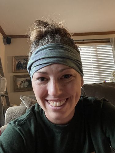 Customer photo review of Rebel - 4'' Looser Fit Headband (Unisex)