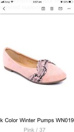 Customer photo review of Pink Color Winter Pumps WN0199