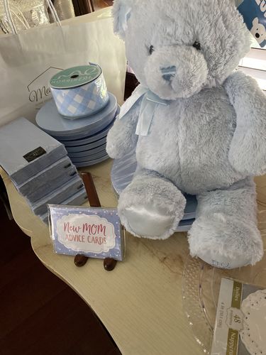 Customer photo review of Round Ice Blue • Silver Plastic Plates | 10 Pack