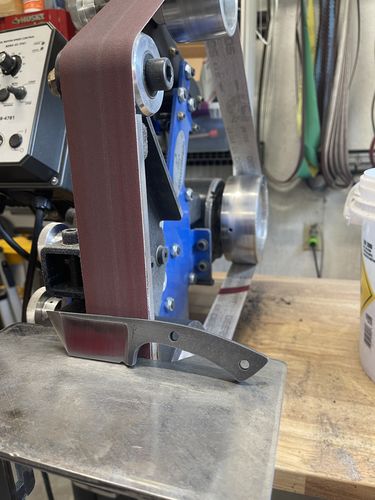 Customer photo review of 2 X 72 Inch Flexible Ceramic Sanding Belts, 6 Pack