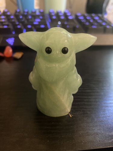 Customer photo review of Green Aventurine Yoda