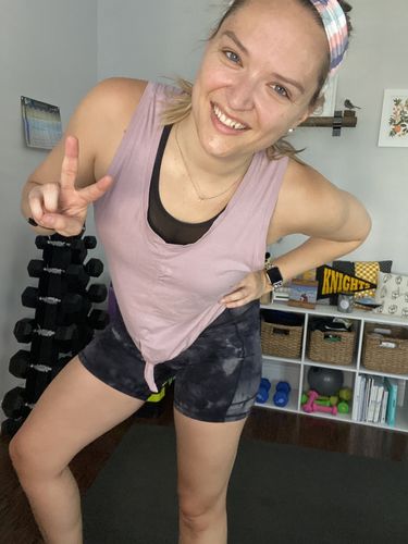 Customer photo review of Biker Shorts - 6'' - Black Tie Dye | MT LUXE